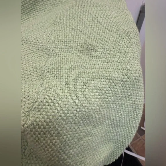 Free People Beach Sage Green Oversized Henley Tank Romper XS Summer Boho Casual - Picture 4 of 5